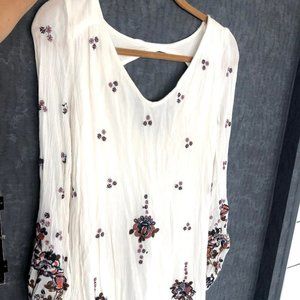 Free People Embroidered Long Sleeve Dress